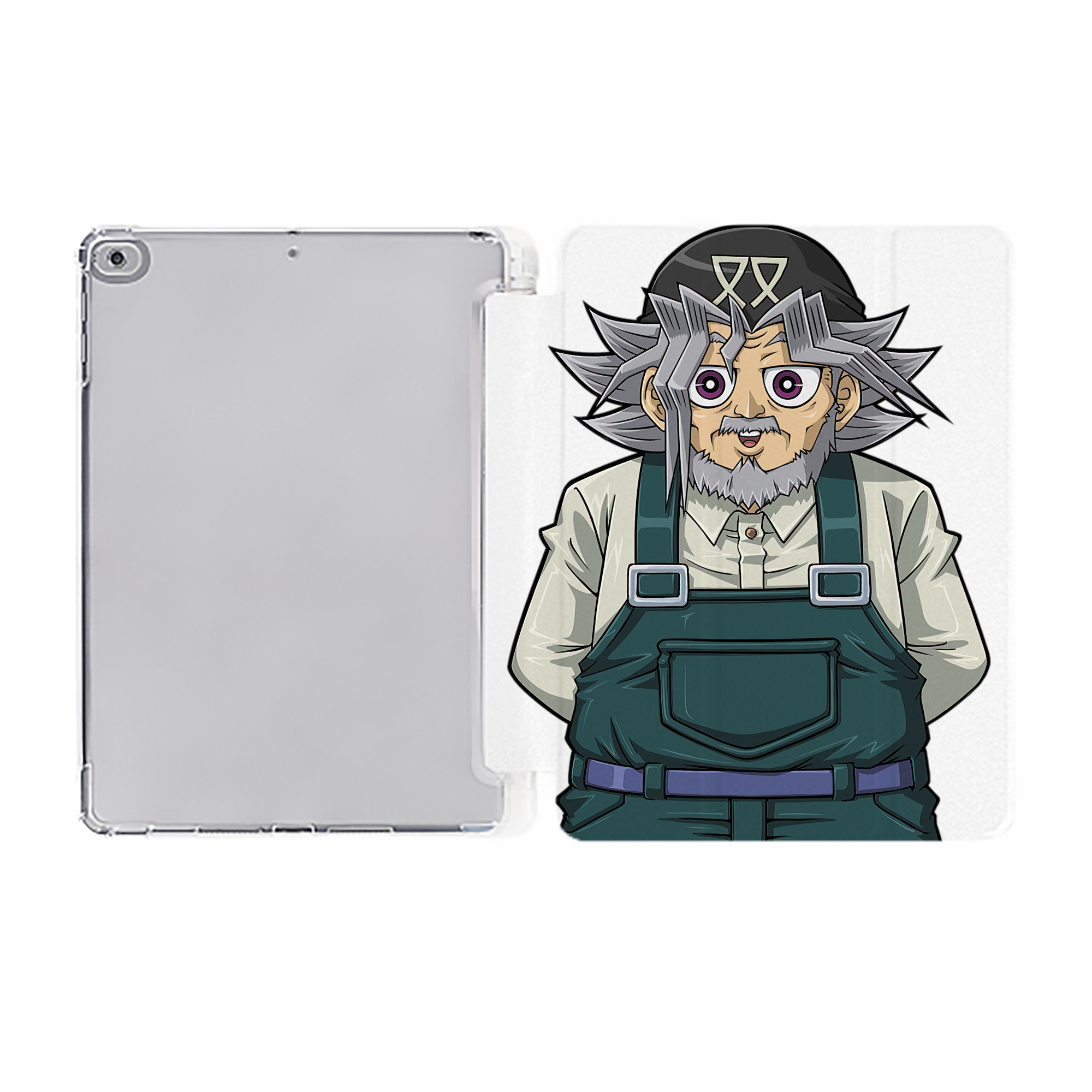 （画像用） 遊☆戯☆王 Yu-Gi-Oh! IPad ケース ペン収納付き 三つ折りスタンド PUレザー×シリコン 対応機種9.5/10.5/10.9インチ
